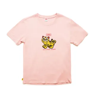 【EDWIN】男裝 白沙屯媽祖小虎爺短袖T恤(粉紅)