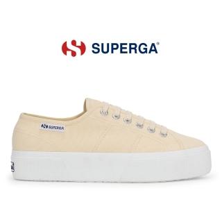【SUPERGA】休閒鞋 女鞋 厚底鞋 3740 輕量系列 PLATFORM LEGGERA 增高 米黃色 S2142ZW-XQ1