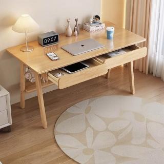 【HANACO】實木書桌 臺式電腦桌 120*55*75CM(學生寫字桌 辦公桌 單人桌 工作桌)
