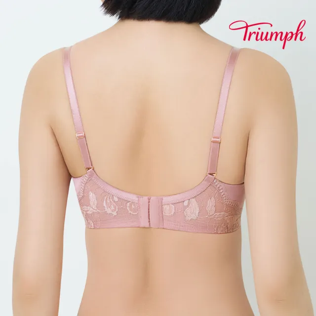 【Triumph 黛安芬】FLORALE 玫瑰百合 輕質鋼圈托高內衣 C-E(茶玫)