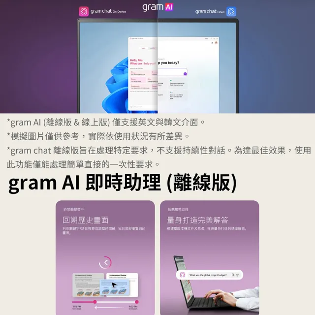 【LG 樂金】Gram Pro 16吋 Ultra 7-255H 輕薄AI筆電(16Z90TP-K.AD87C2/32G/1TB/W11/OLED/純淨白)