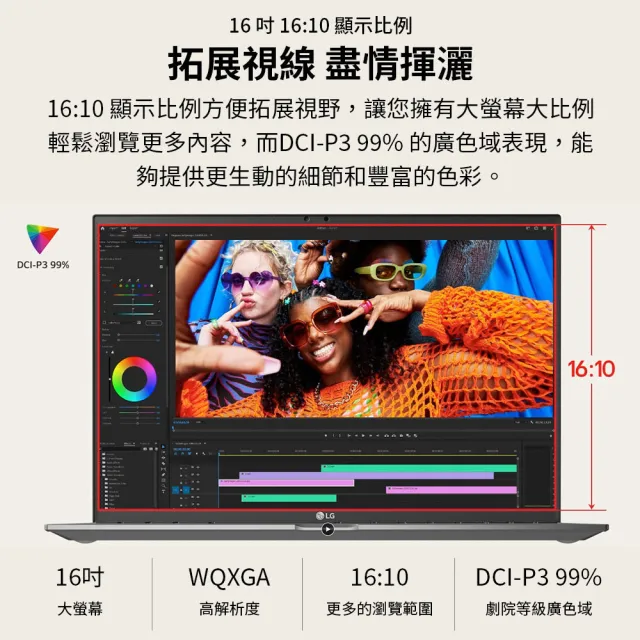 【LG 樂金】Gram 16吋 Ultra 5 226V 輕薄AI筆電(16Z90TL-G.AS54C2/U5-226V/16G/512G/W11/冰雪白)