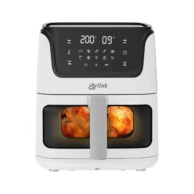 【Arlink】黑白大廚 液晶觸控 6L 透視氣炸鍋 AF-808(氣炸鍋/油炸鍋/氣炸鍋 配件/不沾鍋)