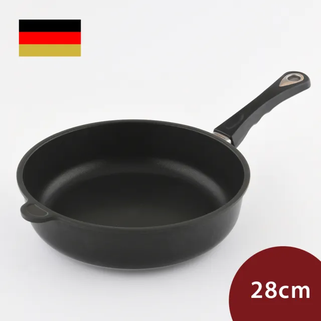 【AMT】經典平底深炒鍋 28cm 7cm深  不沾鍋(平輸品)