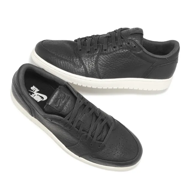 【NIKE 耐吉】休閒鞋 Air Jordan 1 Retro Low NS 男鞋 黑 無勾 荔枝皮 復刻 AJ1(848775-005)