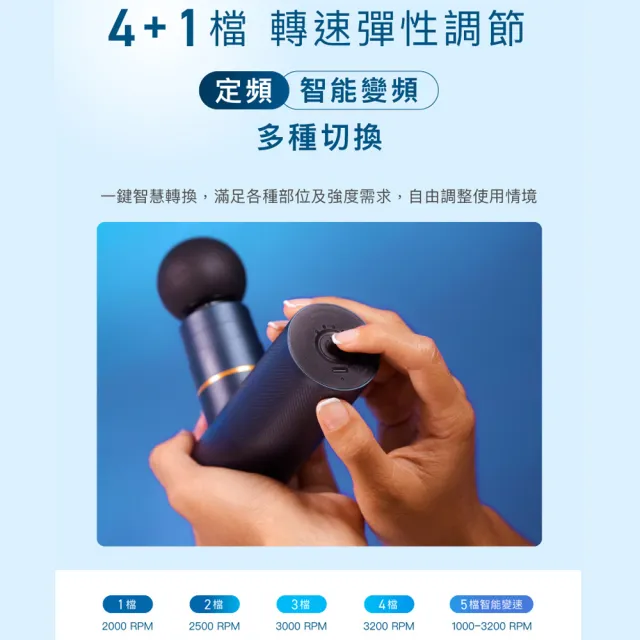 【輝葉】miniV 3專業勁化版智能按摩槍 HY-10506(筋膜槍/按摩槍)