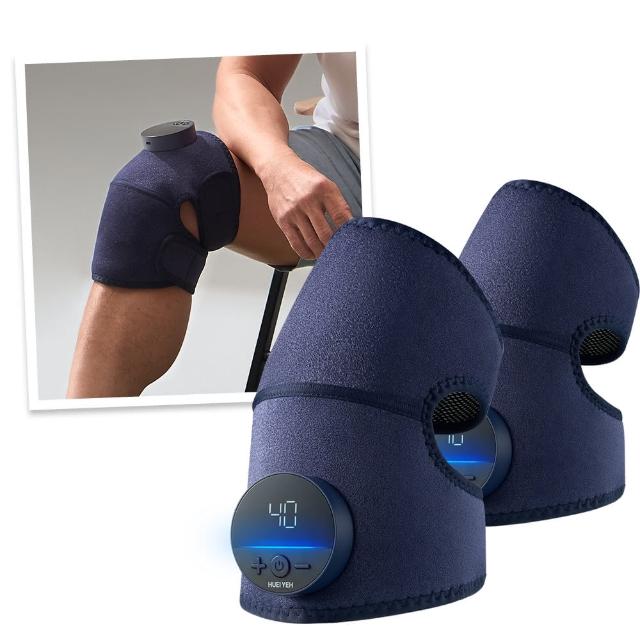 【輝葉】震關健 KNEEBUZZ/多功能石墨烯熱感按摩器 2入組(膝蓋/關節 熱敷按摩/護膝 HY-762)