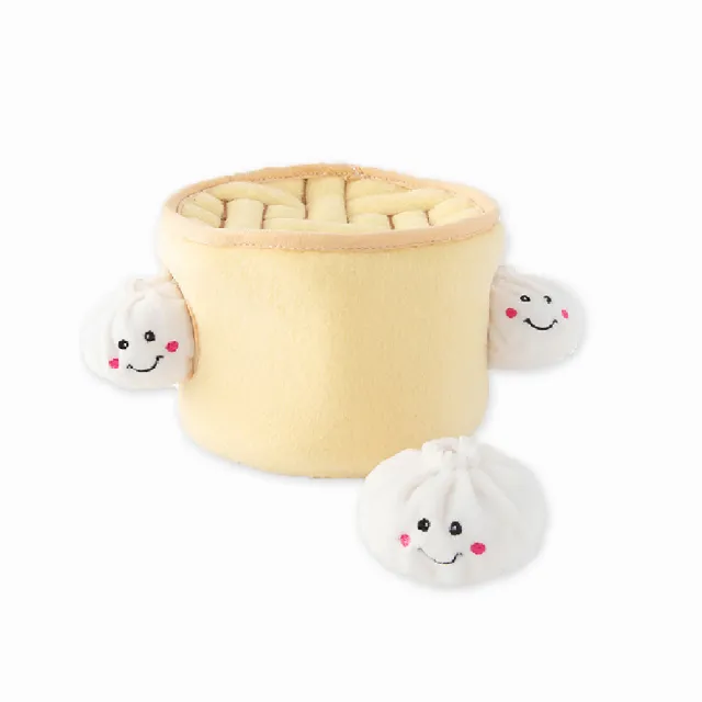 【ZippyPaws】益智躲貓貓-美味小籠包(有聲玩具 益智玩具 藏食玩具)