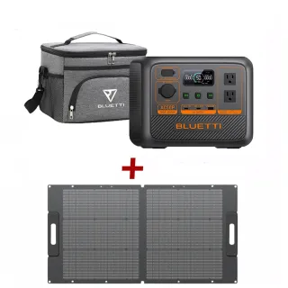 【BLUETTI】AC50P 700W 戶外移動電源+100W太陽能板套組(移動電源 戶外電池 露營 車宿 行動電源 UPS)