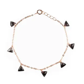 【幸福珠寶】Neoclassic｜虎絨金絲紅曜｜典藏流蘇黑曜石手鍊(冰島頂級黑曜石手鍊 新年快樂)