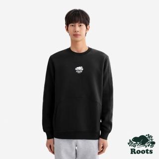 【Roots】Roots男裝-ROOTS NOCTURNAL 圓領上衣(黑色)