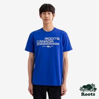 【Roots】Roots男裝-ROOTS CANADA NOCTURNAL 短袖上衣(藍色)