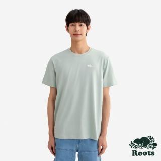 【Roots】Roots男裝-ROOTS NOCTURNAL 短袖上衣(綠灰色)