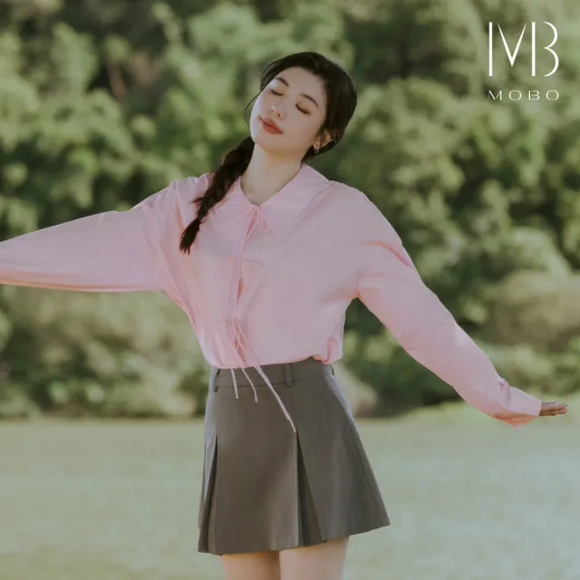 【MO-BO】蝴蝶翩翩綁繩襯衫(CINDY聯名款)