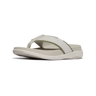 【FitFlop】F-MODE GO MENS 防水編織夾腳涼鞋-男(灰色/葉綠色)