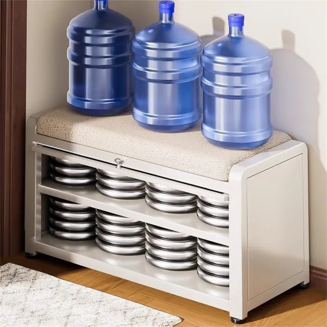 【新川】家用換鞋凳 不鏽鋼換鞋凳 入戶門鞋櫃(簡約鞋櫃 置物架 玄關鞋櫃 100CM)