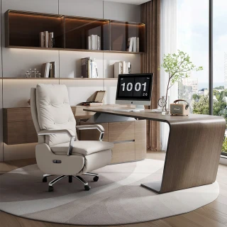 【Cheers 芝華仕】頭等艙 科技布 無線升降可旋轉單人電動辦公躺椅附USB K1229 極星白