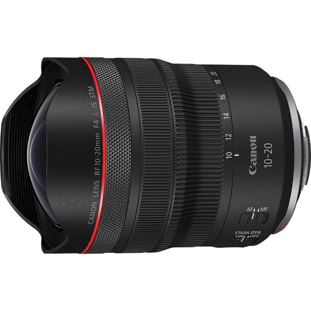 Canon 佳能 RF 10-20mm F4 L IS STM 超廣角變焦鏡頭，專為 RF-Mount 全片幅相機設計。焦距 10-20mm，恆定 F4 光圈，對角視角達 130°25′，適合風景、建築與室內攝影。採用 12 組 16 片鏡片結構，內建 IS 影像穩定器與 STM 步進馬達，提供順暢對焦。尺寸約 83.7 × 112.0mm，重 570g，公司貨保固 12 個月。