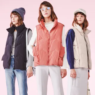 【en-suey 銀穗】率性簡約羽絨背心女(輕工裝 個性風)