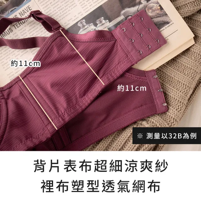 【玉如阿姨】泡泡糖派對內衣。清爽不悶渾圓胸型 台灣製※0696酒紅(A.B.C罩 無痕 百搭 集中 飽滿 涼爽紗)
