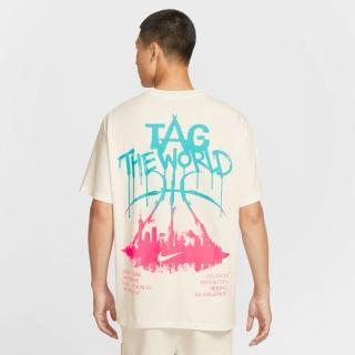 【NIKE 耐吉】短袖上衣 男 AS JM M NK TEE M90 ROCKSTAR 2 運動 休閒 寬鬆 落肩 米白(II1490133)