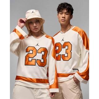 【NIKE 耐吉】長袖上衣 男 AS M J BRK CLGTE HOCKEY JSY 喬丹 運動 休閒 冰球衣 寬鬆 米白 橘(HV0110133)