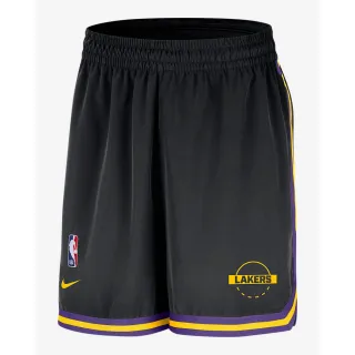 【NIKE 耐吉】短褲 男 AS LAL MNK DNA 6IN WVN SHORT 運動 休閒 湖人隊 Dri-FIT 黑(HM7381010)