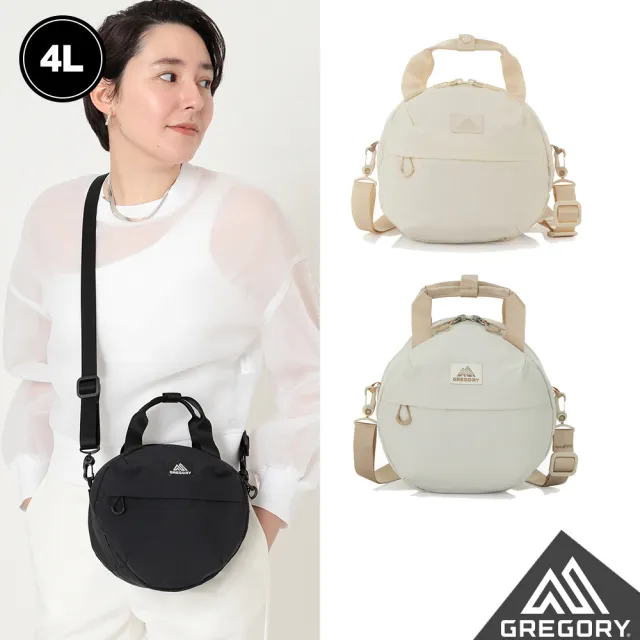 【Gregory】4L SUSZY ROUND CROSSBODY 肩背包 烏木黑 象牙白 岑樹灰(防潑水 輕便 舒適肩背帶 鑰匙扣)