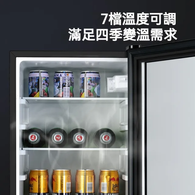 【諾必行】56L冷藏櫃 小冰箱 透明冰吧 飲料冷藏展示櫃(冷櫃/冰吧/冰箱/酒櫃)
