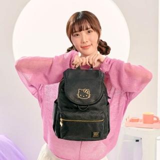 【HELLO KITTY】金緻凱蒂-翻蓋後背包-黑 KT03M01BK