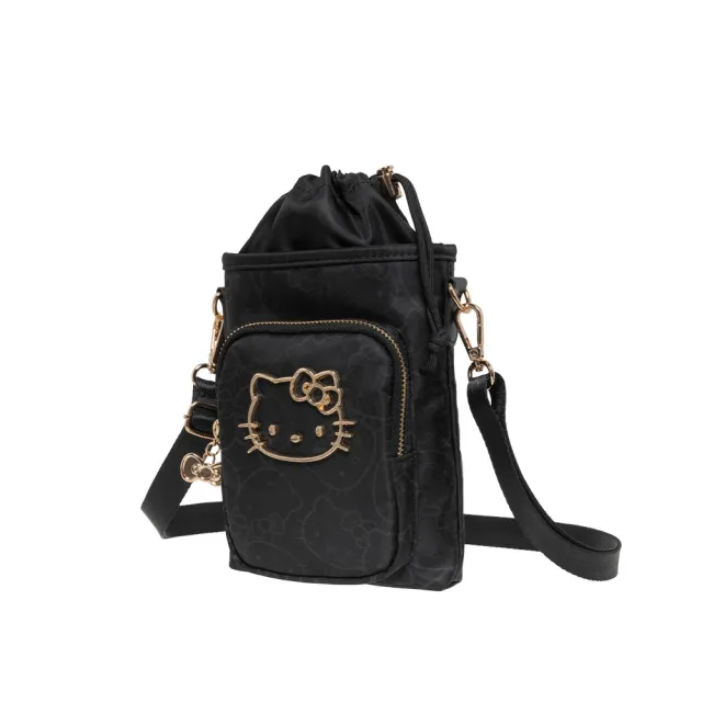 【HELLO KITTY】雙11 金緻凱蒂-凱蒂手機包-黑 KT03M07BK