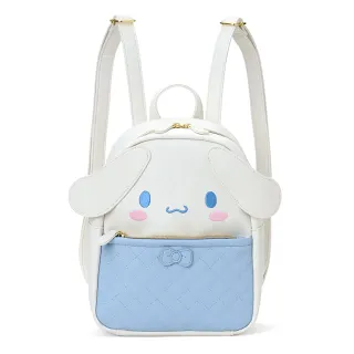 【SANRIO 三麗鷗】雙11 菱格紋造型皮質後背包