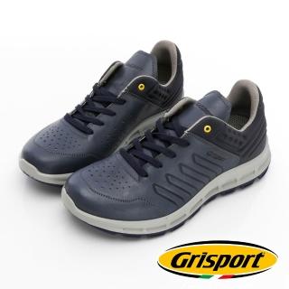【GEORGE 喬治皮鞋】Grisport 義大利進口 牛皮綁帶休閒氣墊鞋 -藍 438014GH70