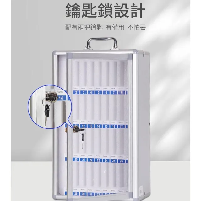 【GLOSEN】24位手機保管箱 手機存放箱 保險箱 存放櫃(透明可視窗/鋁合金/可掛墻可擺放/宿舍會議教室)