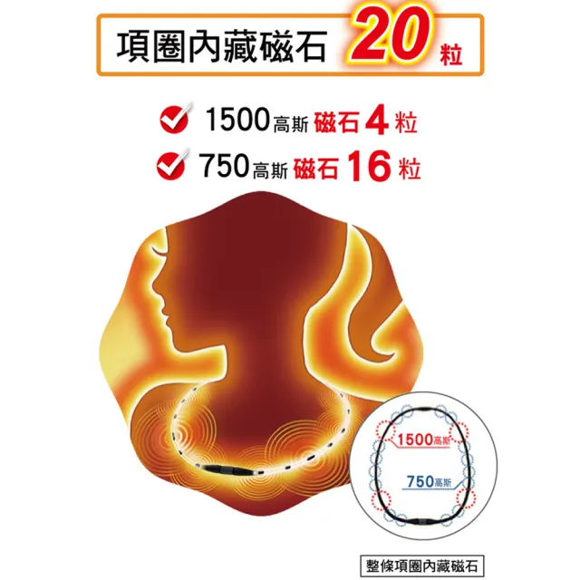 【易利氣】硬扣扣剋星組合_黑EX項圈1300磁力貼)