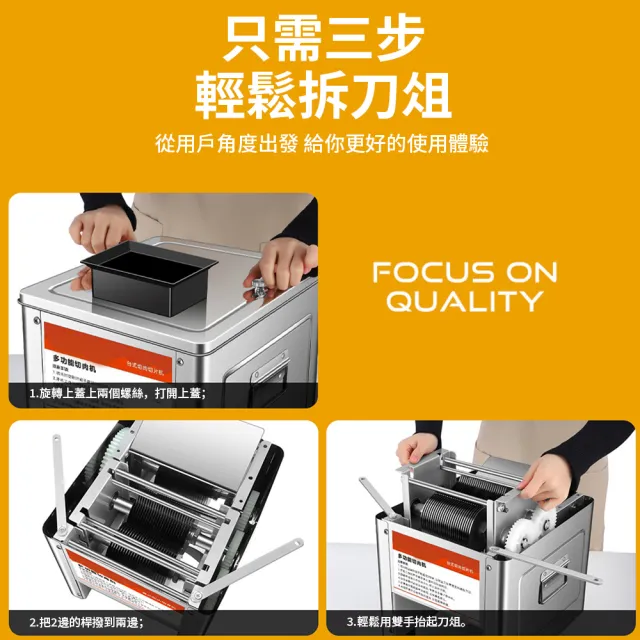 【tounichi 東日】營業用電動切片切肉機絞肉丁機(大功率電機/多功能一機多用)