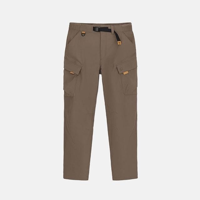 【Timberland】男款咖啡色寬版Mobi Flex R快乾彈性長褲(A6VBTBK0)