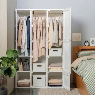 【hoi! 好好生活】預購★ANTBOX 螞蟻盒子免安裝折疊式衣櫃15格3桿(多色可選)