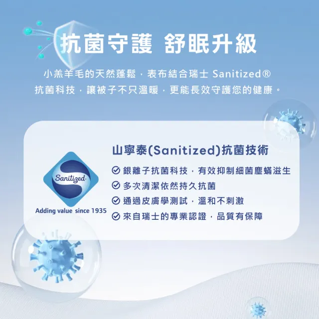 【Beauty Style】100%紐西蘭小羔羊冬被-單人5X7尺(羊毛局推薦 台灣製 冬被 棉被)