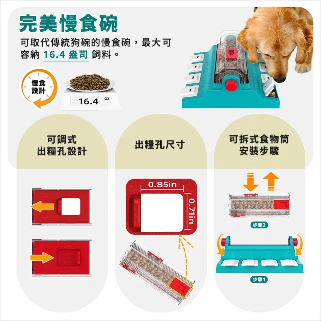 【KADTC】聰明轉轉桶(多功能 寵物益智玩具 藏食玩具 狗玩具 慢食 寵物訓練 防滑)
