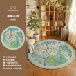 【新川】圓形地毯 客廳中古風地墊 法式地毯(防水抗汙地毯 一擦即淨 臥室地毯 160CM)