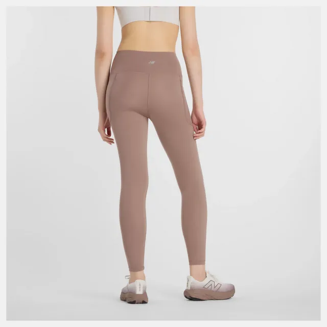 【NEW BALANCE】NB 運動緊身褲 緊身長褲 口袋 高腰 瑜珈 訓練 女 棕(WP51124EAS-F)