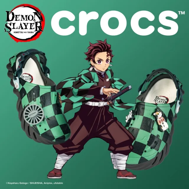 【Crocs】中性鞋 鬼滅之刃-炭治郎 Echo Clog 波波克駱格 聯名洞洞鞋(209317-2ZH)