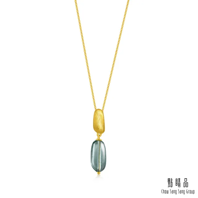 【點睛品】g*系列 藍綠摩登 黃金項鍊