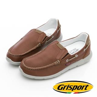【GEORGE 喬治皮鞋】Grisport 義大利進口 真皮輕量避震休閒鞋 -咖 438011GH20