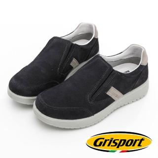 【GEORGE 喬治皮鞋】Grisport 義大利進口 絨面牛皮圓頭氣墊休閒鞋 -深藍 438012GH70