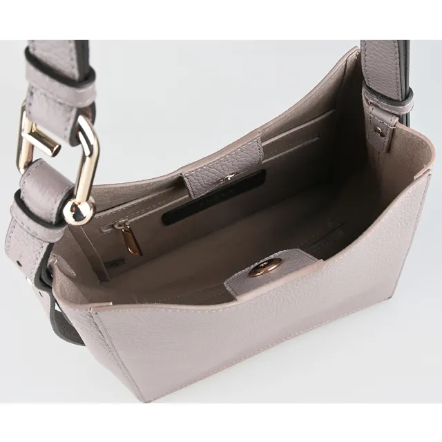 【FURLA 芙拉】FURLA NUVOLA肩背/手提水桶包(mini/灰)