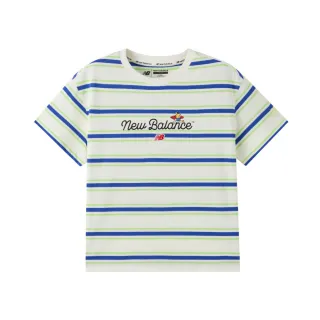 【NEW BALANCE】NB 童裝繽紛條紋上衣_7EF2205WIV_男童/女童_淺綠藍條紋