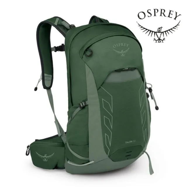 【Osprey】☆新改款☆ Talon 22 輕量化登山背包 男 綠冠葉綠(輕量旅行後背包 快速移動單車登山健