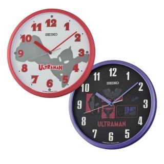 【SEIKO 精工】ULTRAMAN聯名 超人力霸王 奧特曼 跳秒掛鐘 QHA902(30cm鏡面 跳秒式秒針)